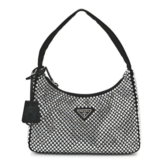 Satin Crystal Mini Re-Edition 2000 Bag Cristal