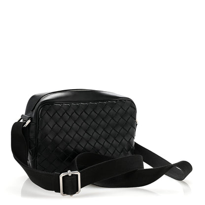 Nappa Intrecciato Small Classic Camera Bag Black