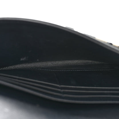 Oblique Saddle Chain Long Wallet Blue