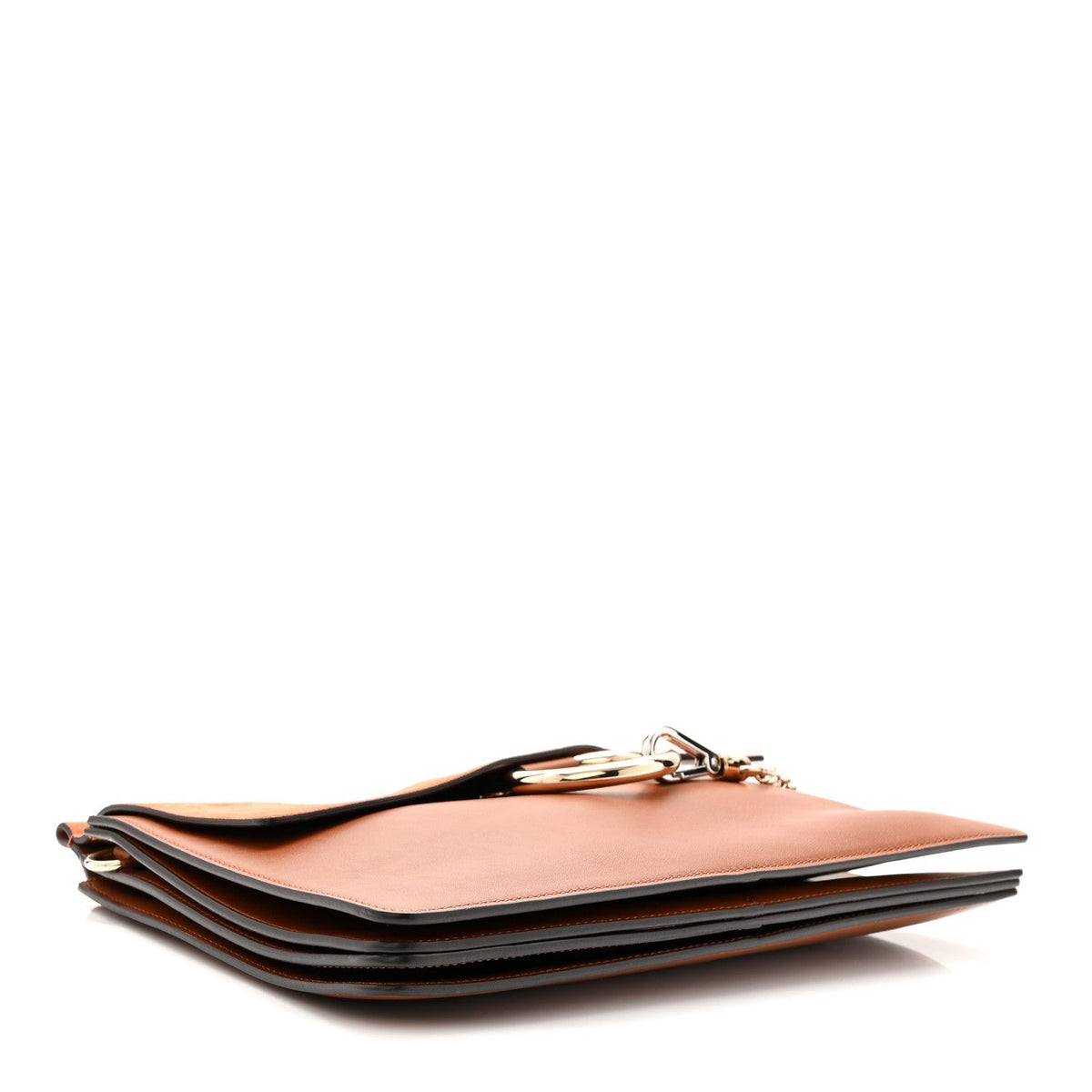 Suede Calfskin Medium Faye Shoulder Bag Tobacco