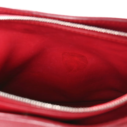 Grained Calfskin Milky Way Shoulder Bag Red