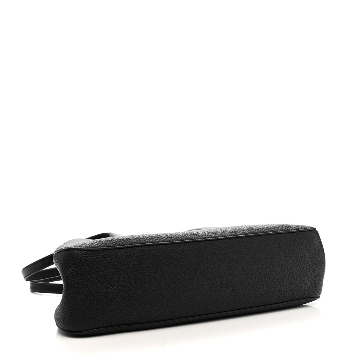 Grained Calfskin Alger Shoulder Bag Black