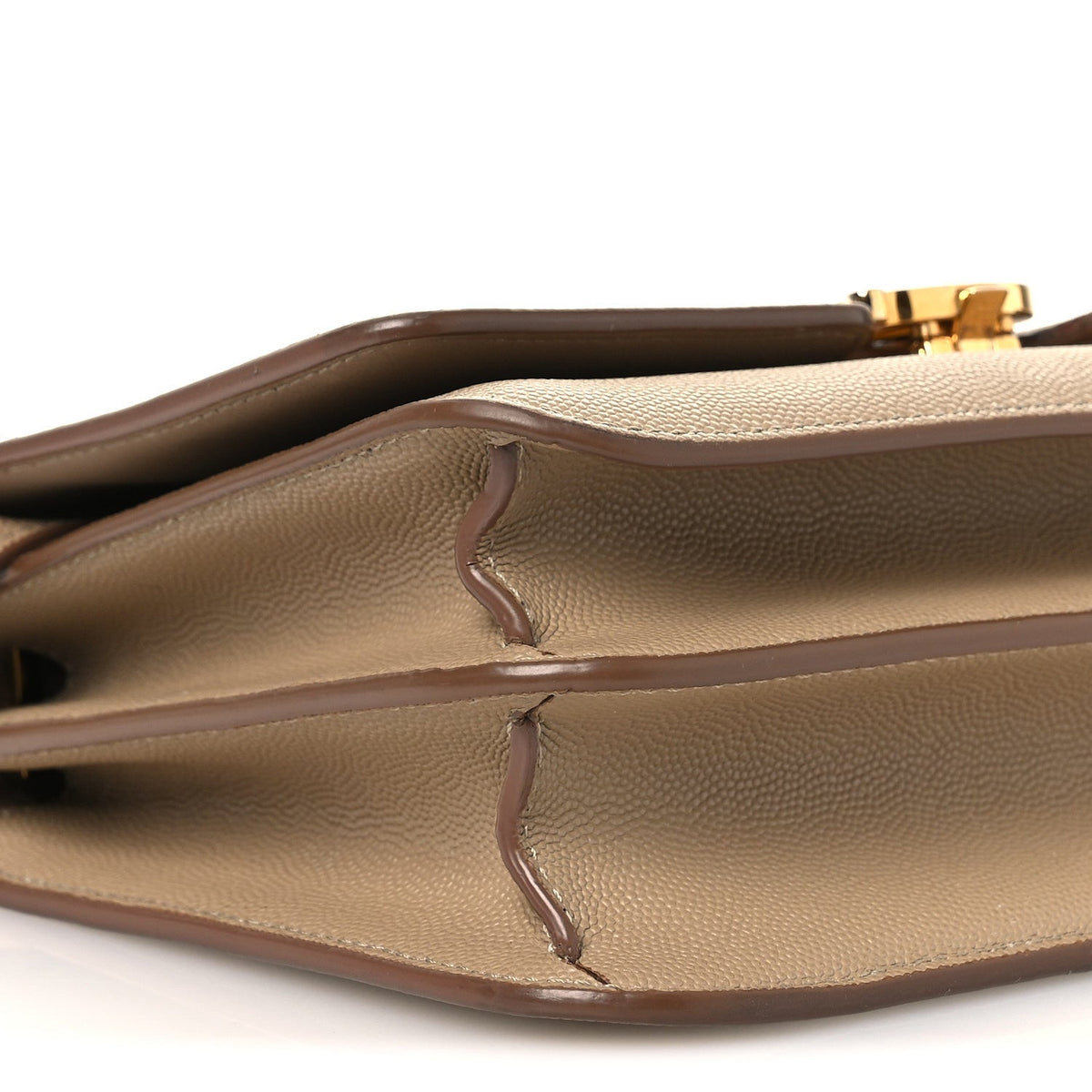 Grained Calfskin Small TB Bag Oat Beige