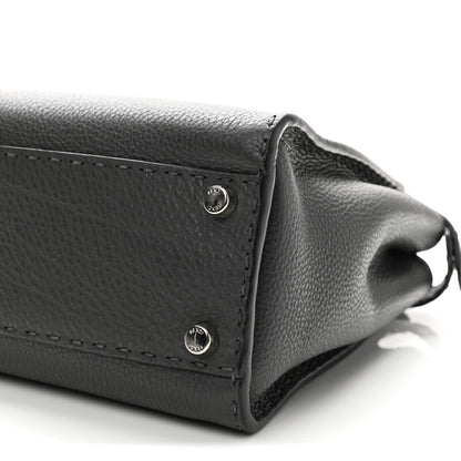 Cuoio Romano Selleria Bi-Color Medium Peekaboo Iconic Satchel Asphalt Milk