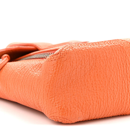 Textured Calfskin Mini Pashli Satchel Orange