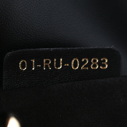 Lambskin Cannage Butterfly Studs Small Lady Dior Black
