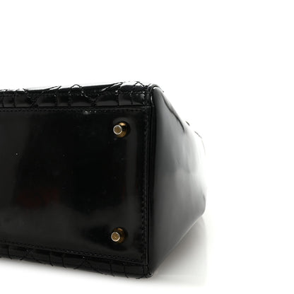 Patent Cannage Medium Lady Dior Black