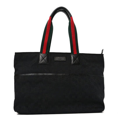 Monogram Web Large Diaper Tote Black
