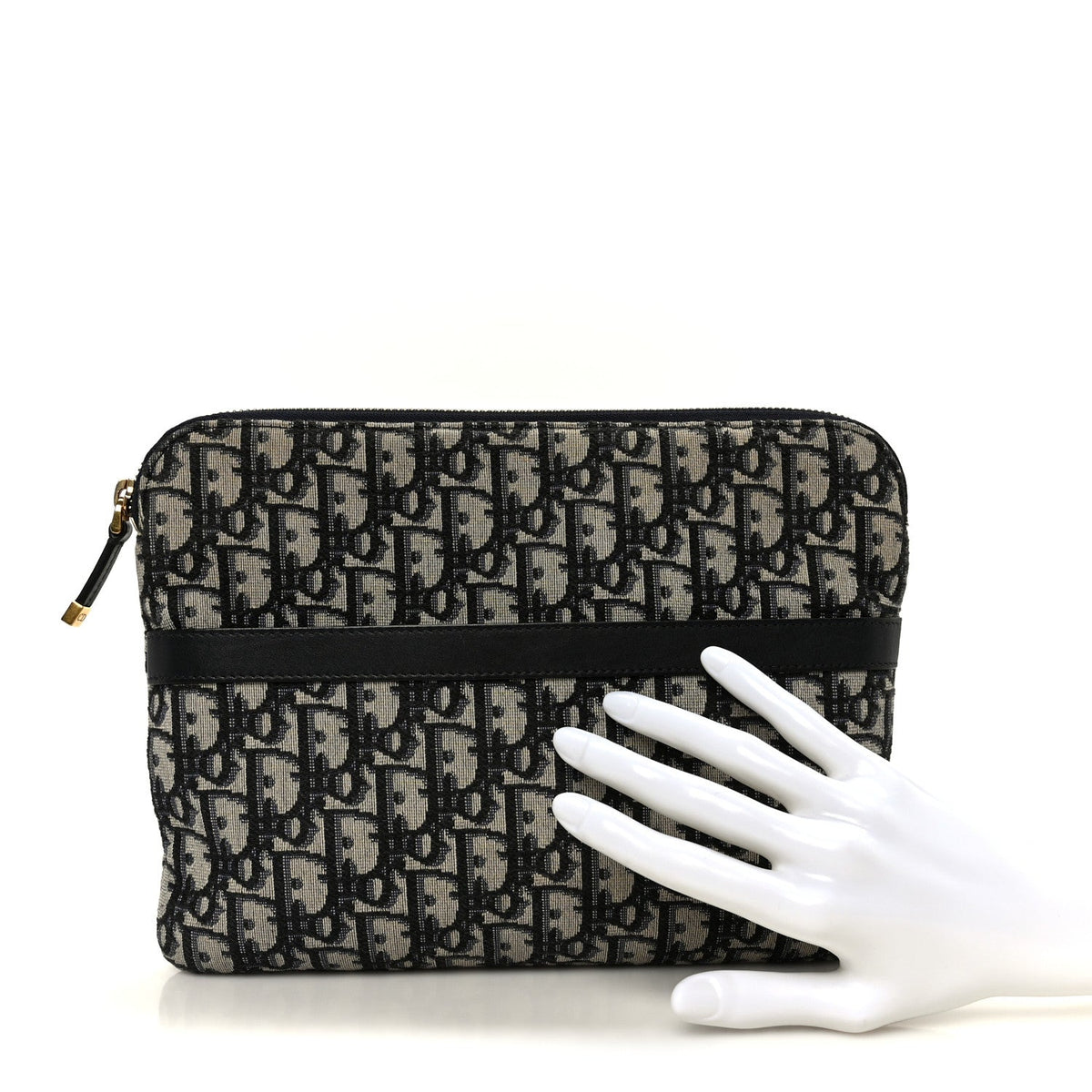 Oblique Pouch Clutch Blue