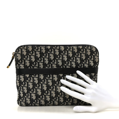 Oblique Pouch Clutch Blue