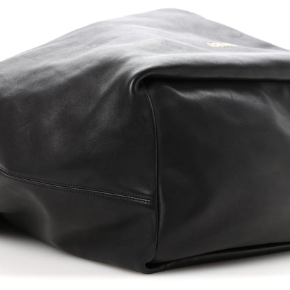 Calfskin XL Squeeze Cord Bag Black