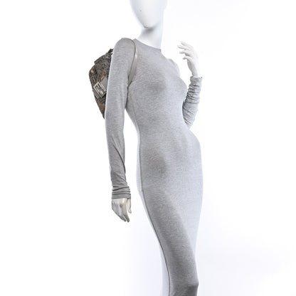 Metallic Lurex Zucca Vitello Baguette Argento