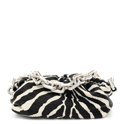 Nappa Zebra Print The Pouch Chain White Black