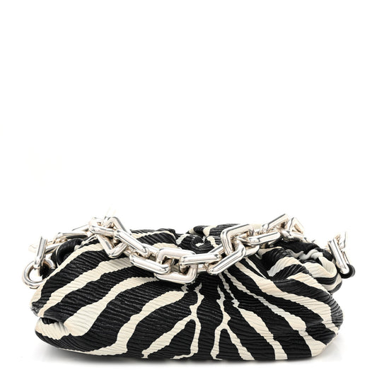 Nappa Zebra Print The Pouch Chain White Black