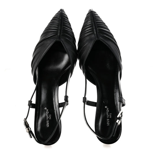 Calfskin Allure D'Orsay Slingback Pump 37.5 Black