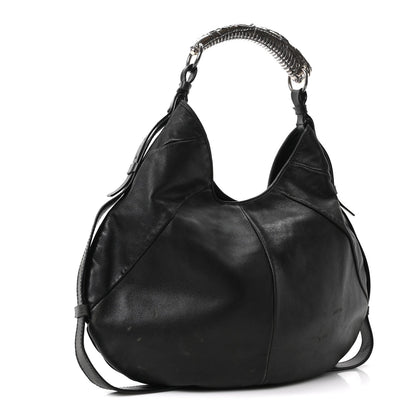Buffalo Horn Small Mombasa Hobo Black