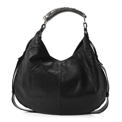 Buffalo Horn Small Mombasa Hobo Black