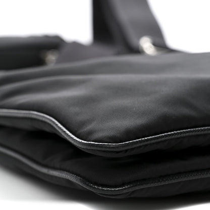 Re-Nylon Saffiano Re-Edition 2000 Double Zip Crossbody Bag Black