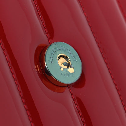 Patent Calfskin Matelasse Vicky Chain Wallet Rouge Eros