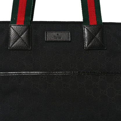 Monogram Web Large Diaper Tote Black