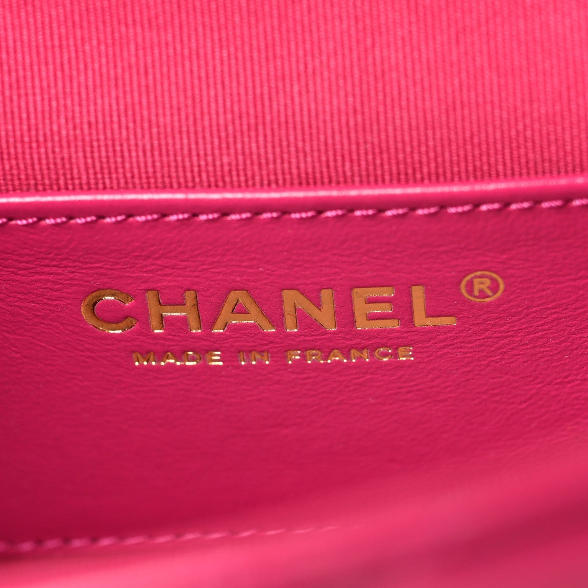 Shiny Lambskin Quilted Flap Clutch Bag Dark Pink