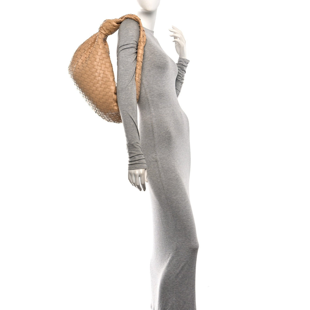 Nappa Intrecciato Small Jodie Hobo Almond