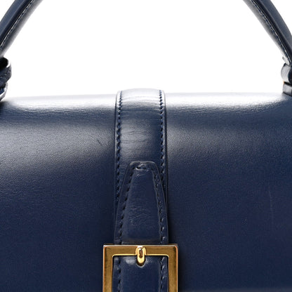 Calfskin Le Fermoir Top Handle Bag Blue