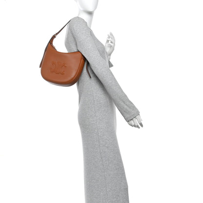 Supple Calfskin Small Triomphe Heloise Shoulder Bag Tan