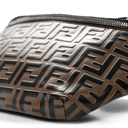 Vitello Century Bi-Color FF 1974 Embossed Belt Bag Maya Black