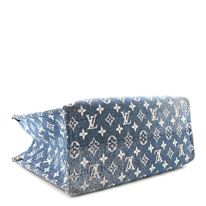 Monogram Jacquard Denim Onthego MM Bleu