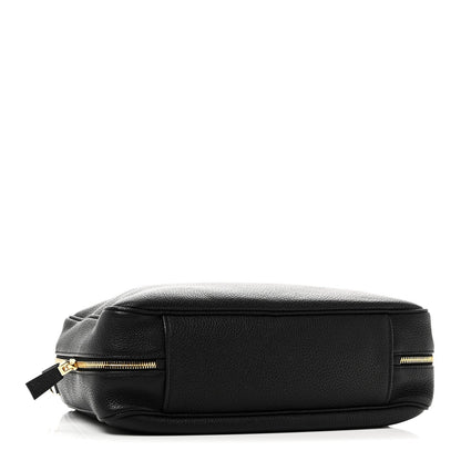 Vitello Daino Soft Large Top Handle Bag Black