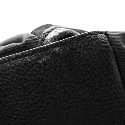 Nylon Grained Calfskin Watson Diaper Bag Black