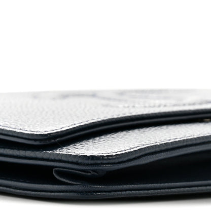 Caviar Timeless CC Wallet on Chain WOC Navy Blue
