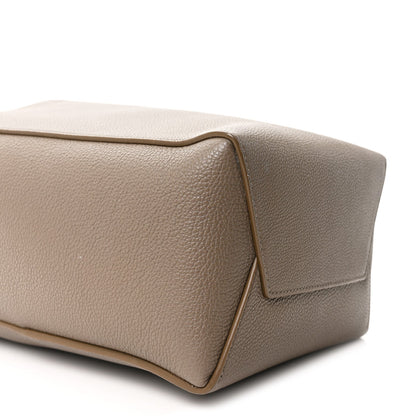Soft Grained Calfskin Small Sangle Bucket Bag Taupe