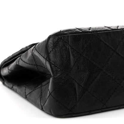 Aged Calfskin Quilted 2.55 Reissue 227 Flap Black