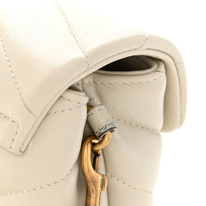 Calfskin Y Quilted Monogram Toy Loulou Crossbody Bag Crema Soft
