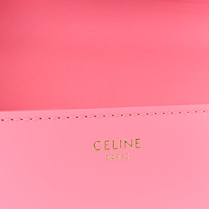 Shiny Calfskin Triomphe Chain Shoulder Bag Flamingo