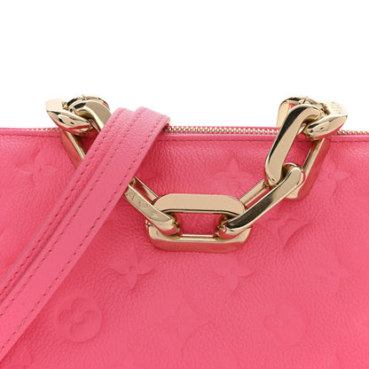 Calfskin Embossed Monogram Coussin BB Rose Fluo