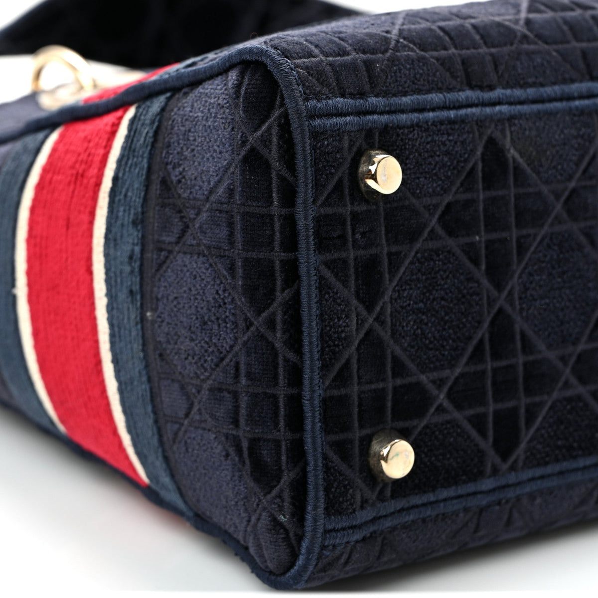 Velvet Cannage Medium Lady D-Lite Blue Red White