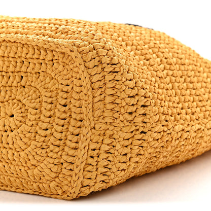 Raffia Rive Gauche Tote Yellow
