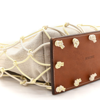Canvas Calfskin Le Petit Filet Pralu Natural