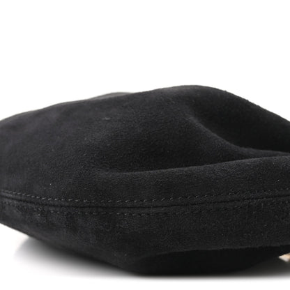 Suede Mini Bracelet Hobo Bag Black