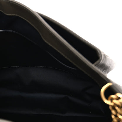 Grained Lambskin Monogram Large Niki Chain Satchel Light Musk