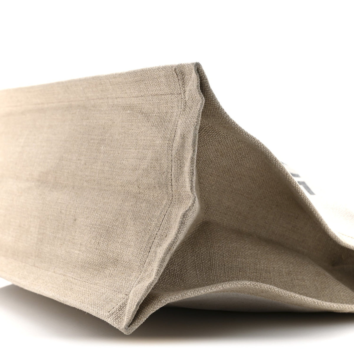 Linen Calfskin Rive Gauche Tote Greggio Natural