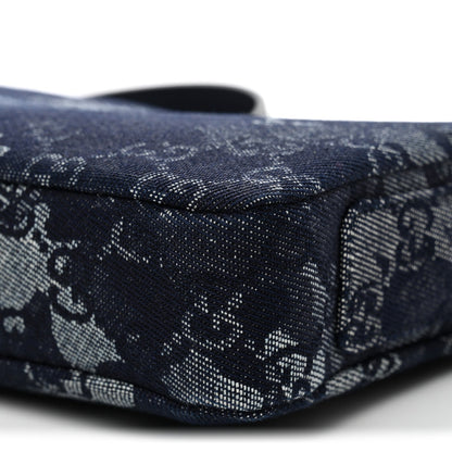 Denim GG Monogram Camouflage Small Crossbody Bag Blue