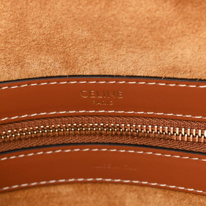 Waxed Suede Calfskin Large Boston Bag Tobacco