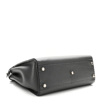 Cuoio Romano Selleria Bi-Color Medium Peekaboo Iconic Satchel Asphalt Milk