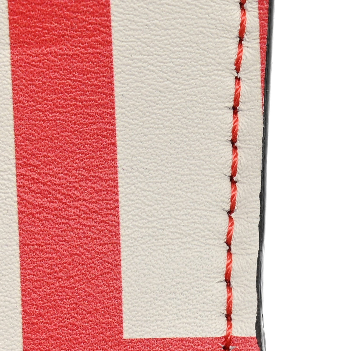 X MARC JACOBS Vitello Seta Logo Print Baguette Glow Coral White