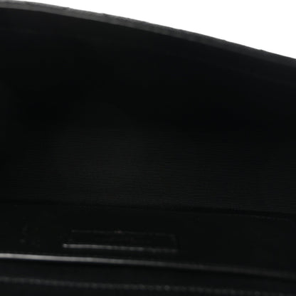 Grain De Poudre Textured Mixed Matelasse Triquilt Medium Monogram Monochrome Satchel Black
