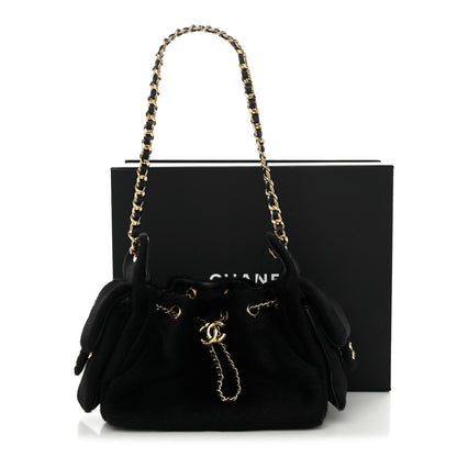Pony Hair Mini Chanel 25 Handbag Black